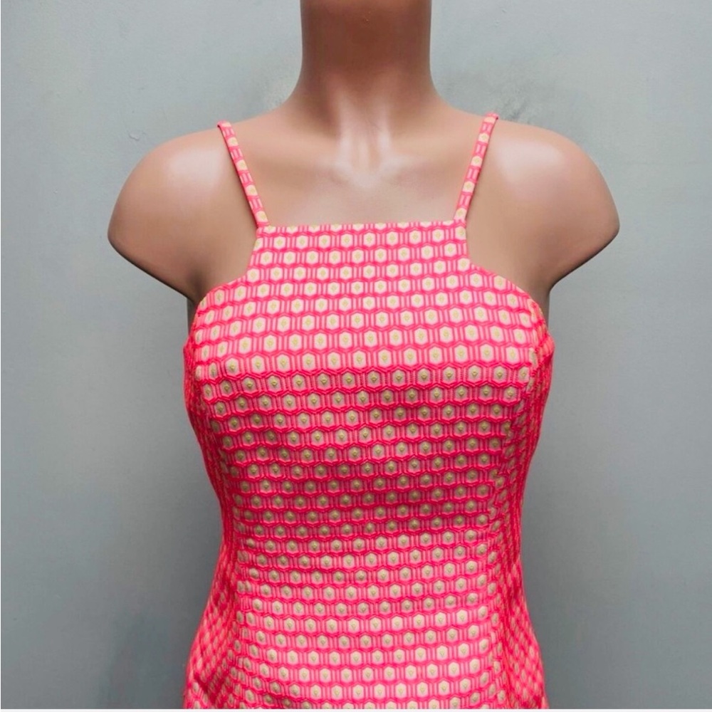 Lilly Pulitzer Women's Top Size 00 Pink Mesh Costello Spaghetti Strap